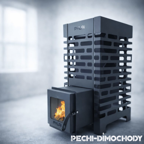 Печь для бани ПЫЛАЙ 16 с выносом со стеклом
