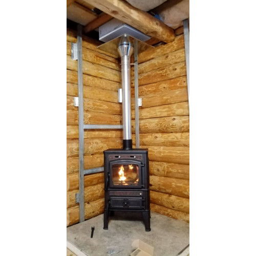 Печь-камин FireWay Dacha патина бронза