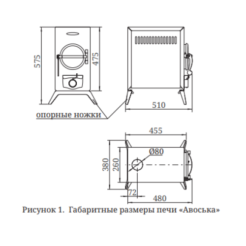 Отопительная печь Термофор Авоська антрацит