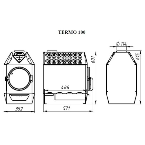 Отопительная печь Ермак Stoker TERMO 150 Aqua (2024)