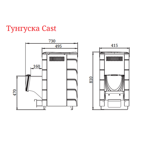 Печь для бани Термофор Тунгуска Cast ДА ТО терракота