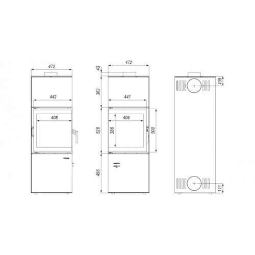 Печь-камин DEFRO HOME QUADROOM