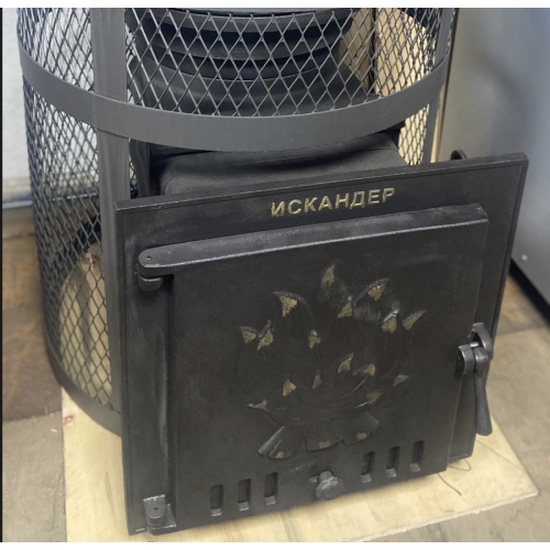 Чугунная печь для бани Гефест Искандер 25 в сетке