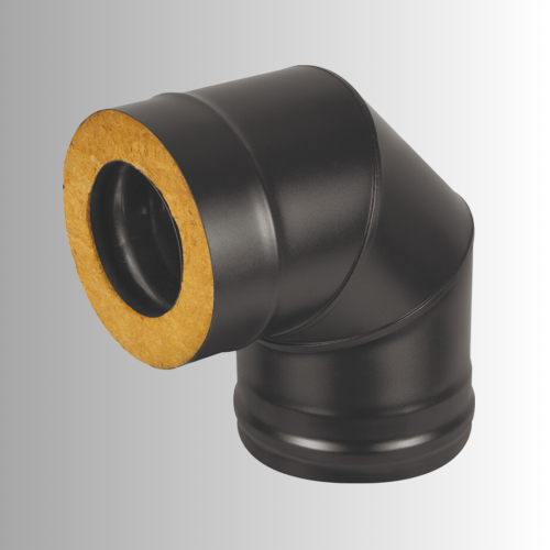 Сэндвич-колено BLACK 90 градусов 115х200 мм (AISI 430/0,8мм)