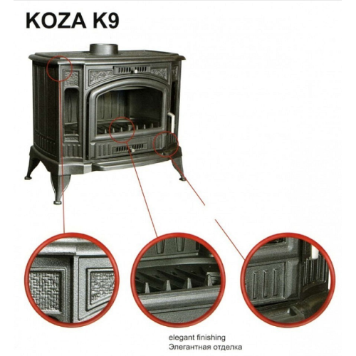Печь камин Kratki Koza K9 термостат