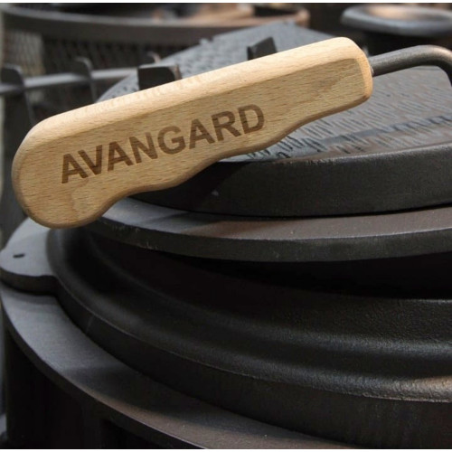 Чугунная печь для бани Гефест AVANGARD ЗК (25) (М) Ураган в сетке Тюльпан